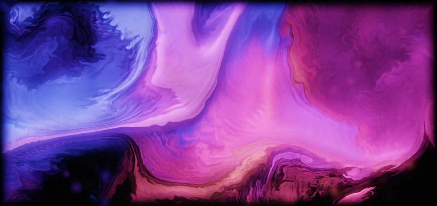 Smoke scene: violet and pink smoke folding over itself